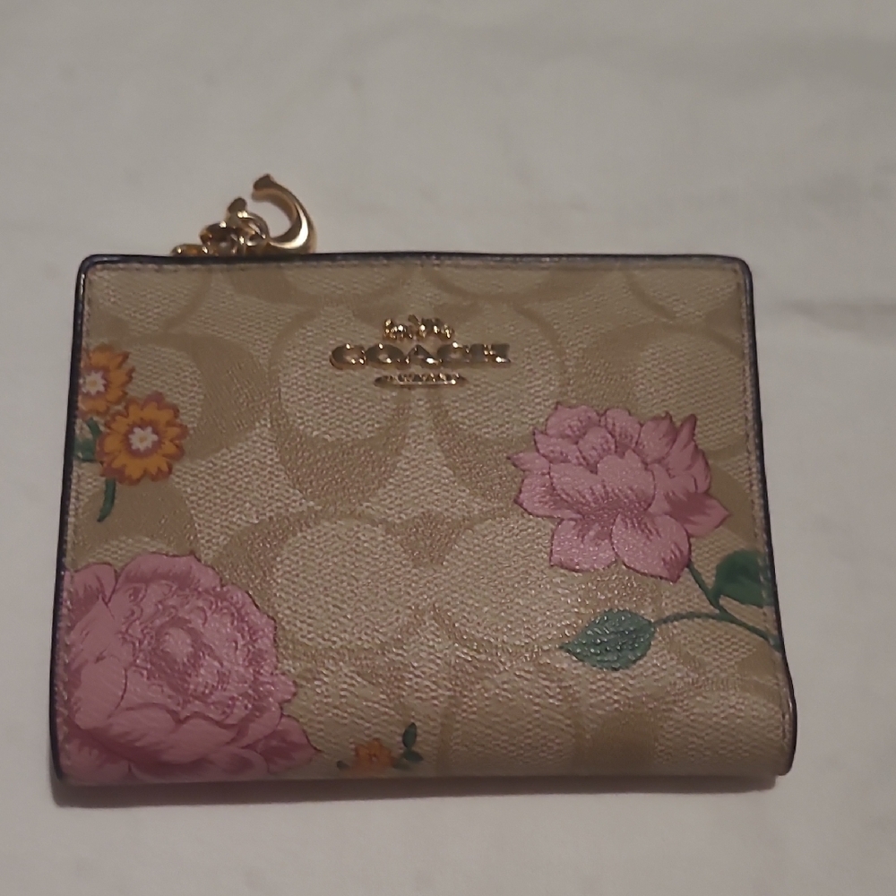 Coach Floral Beige Wallet